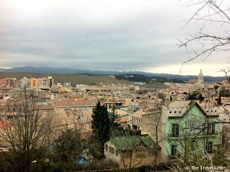 Blick von Mauer in Girona