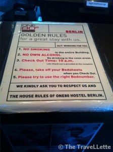 One 80 Hostels Berlin Hostelregeln