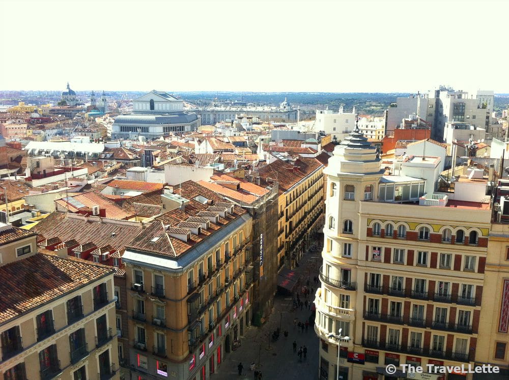 Ausblick Corte Ingles Terrasse Madrid