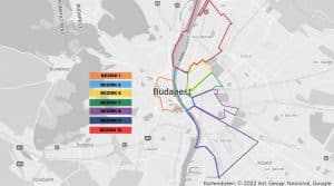 Budapest Stadtteile Karte Stadtteile