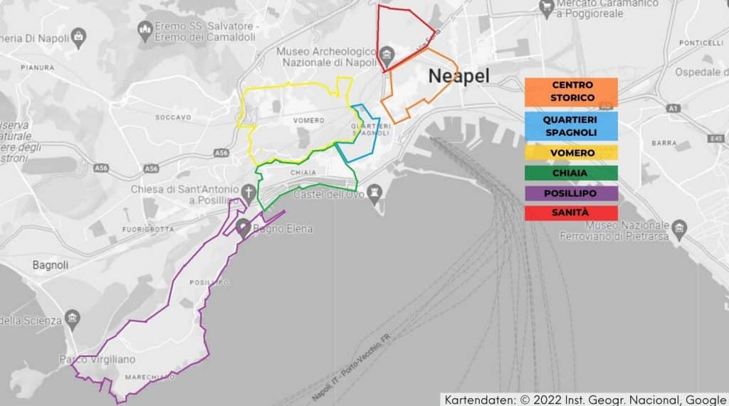 Neapel Stadtteile Karte